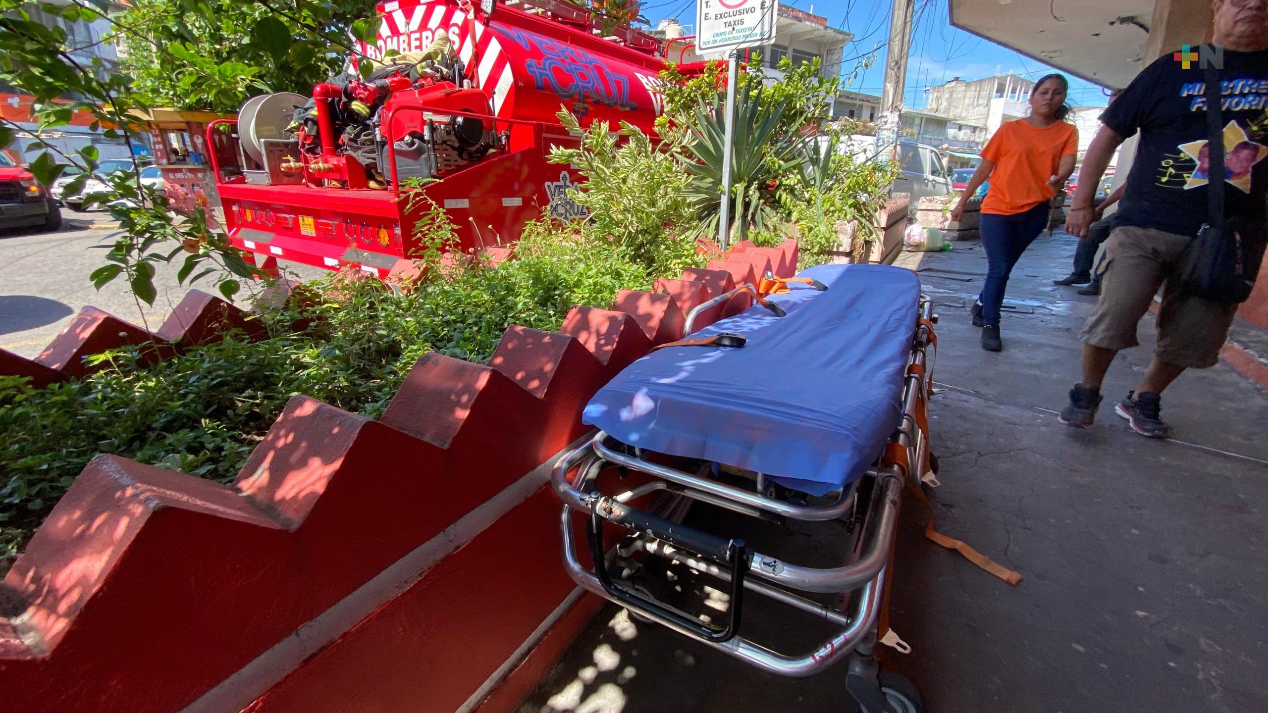 Joven cae desde 10 metros en el centro de Veracruz