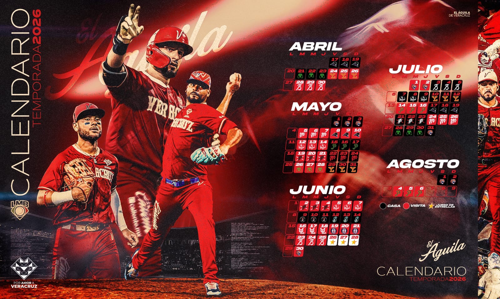 ¡Listo el calendario de El Águila!