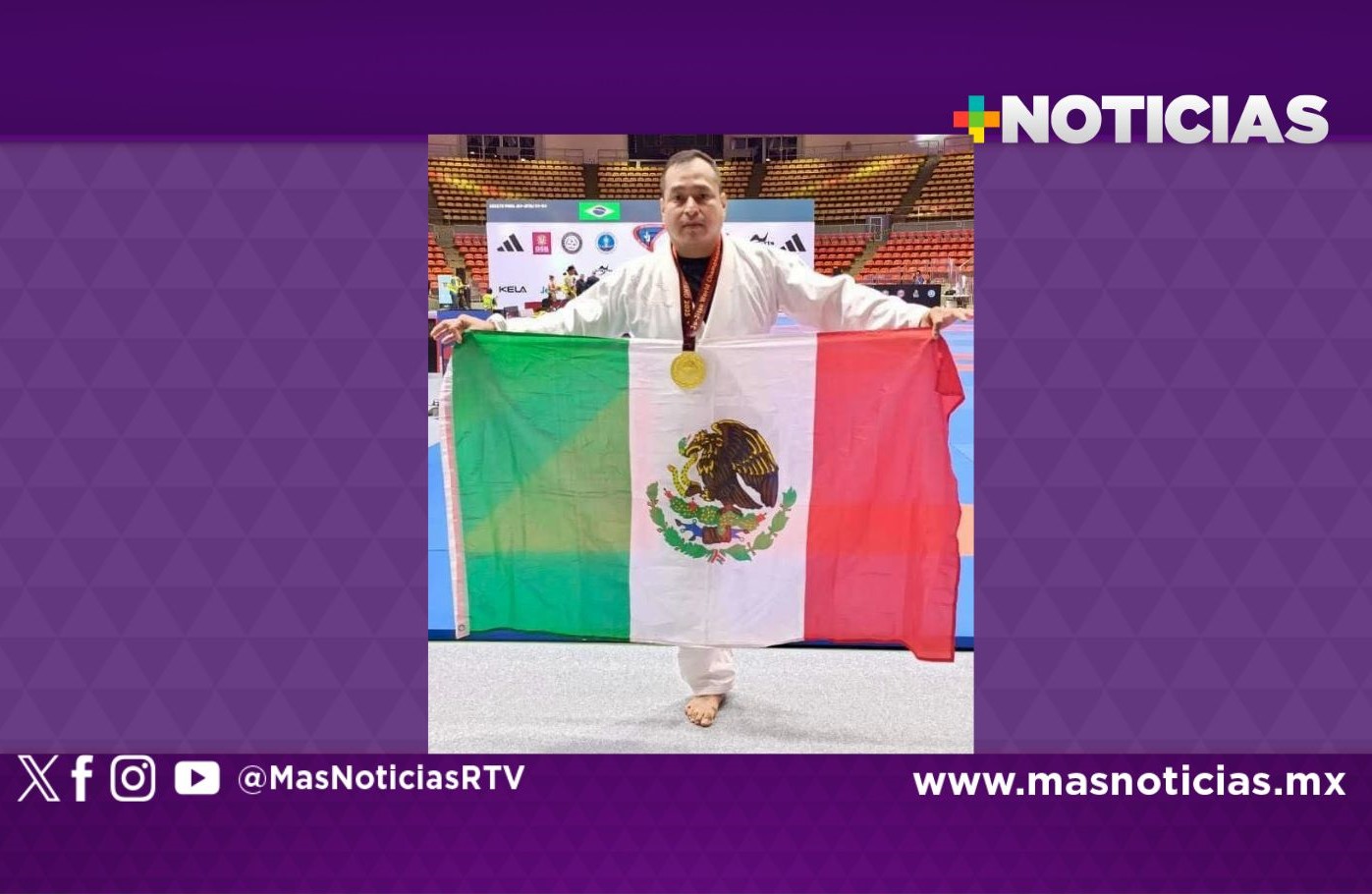 En Campeonato Mundial de Parajiujitsu, Gilberto Moreno consiguió medalla de oro