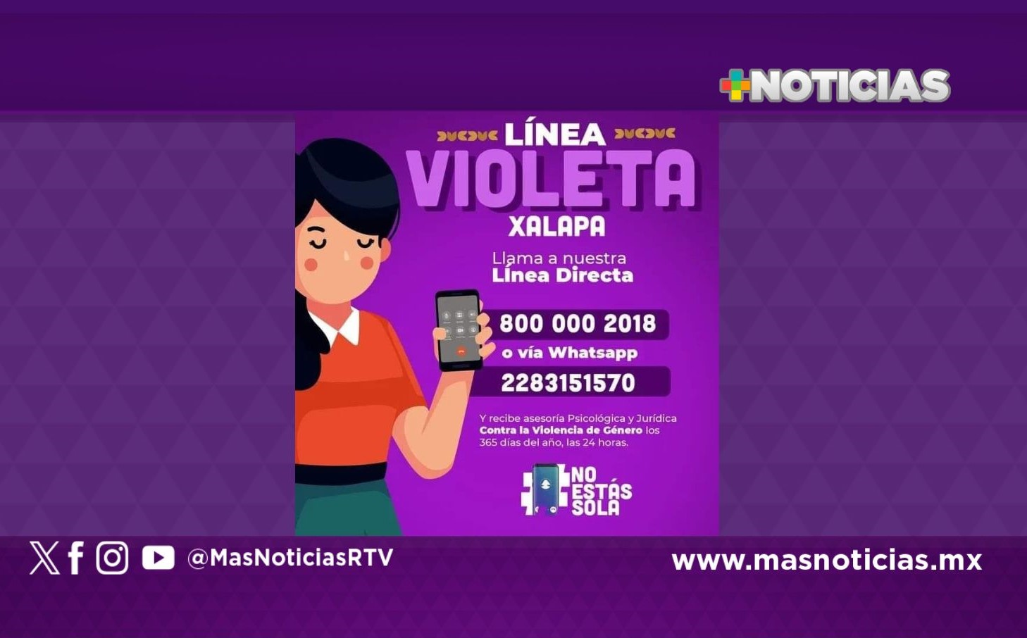 Línea Violeta Xalapa otorga atención oportuna con perspectiva de género