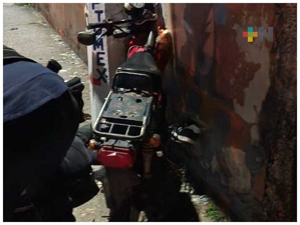 Reportan grave a motociclista accidentado en Coatzacoalcos