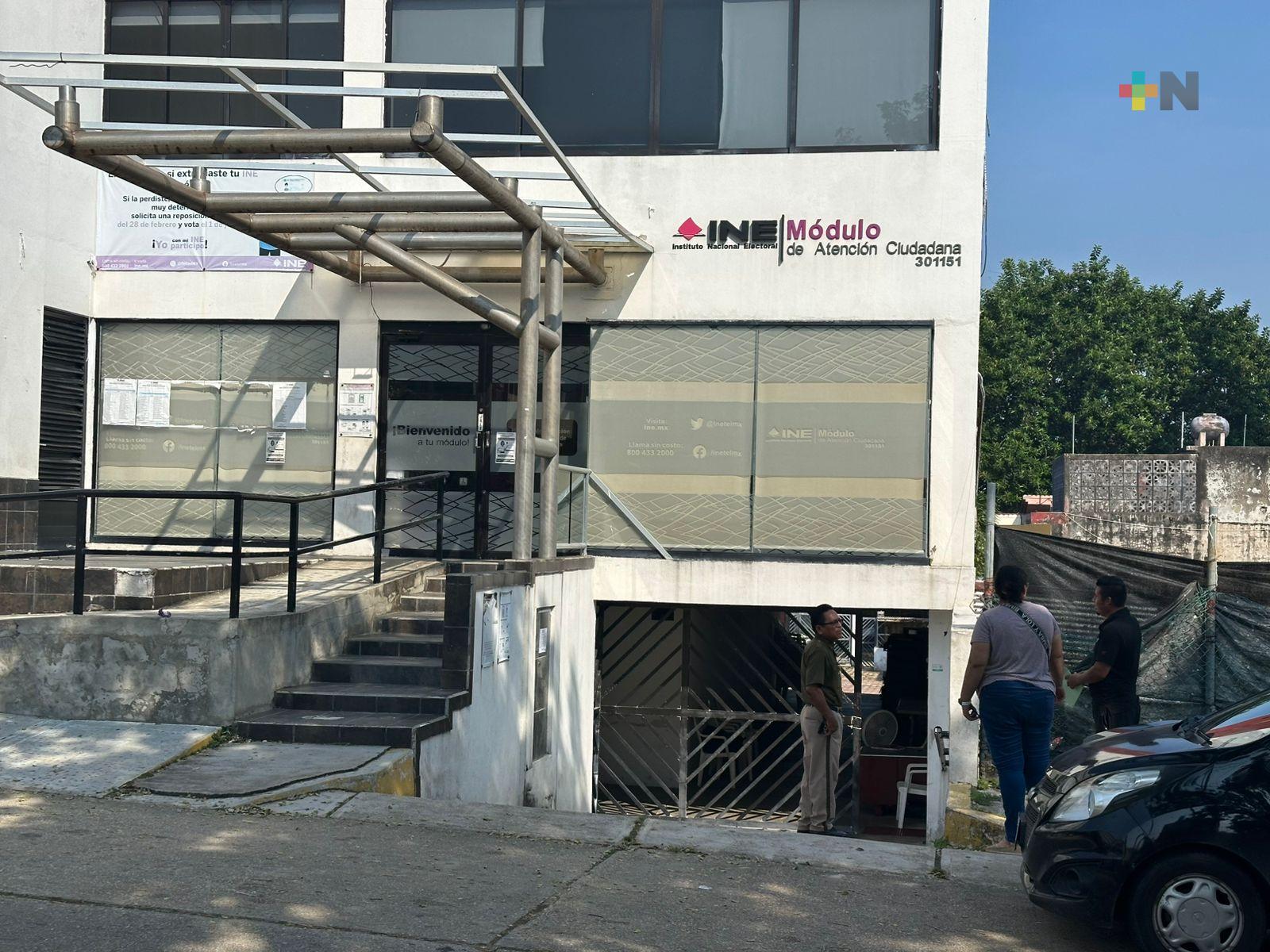 El miércoles abrirán oficinas y módulos del INE en Coatzacoalcos