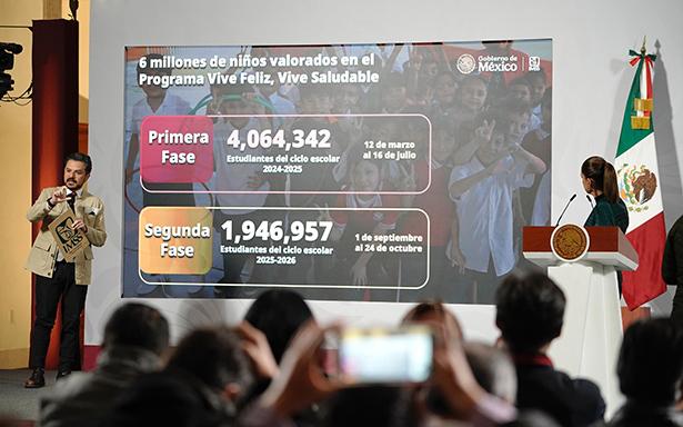 Más de 6 millones de niñas y niños  valorados con la estrategia Vive saludable, vive feliz