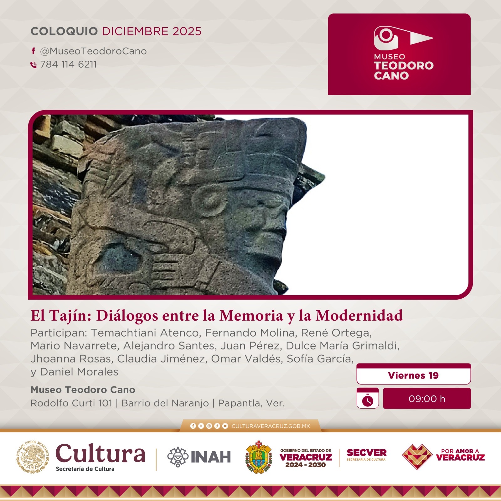 Invita SECVER a encuentro académico sobre la ciudad de El Tajín