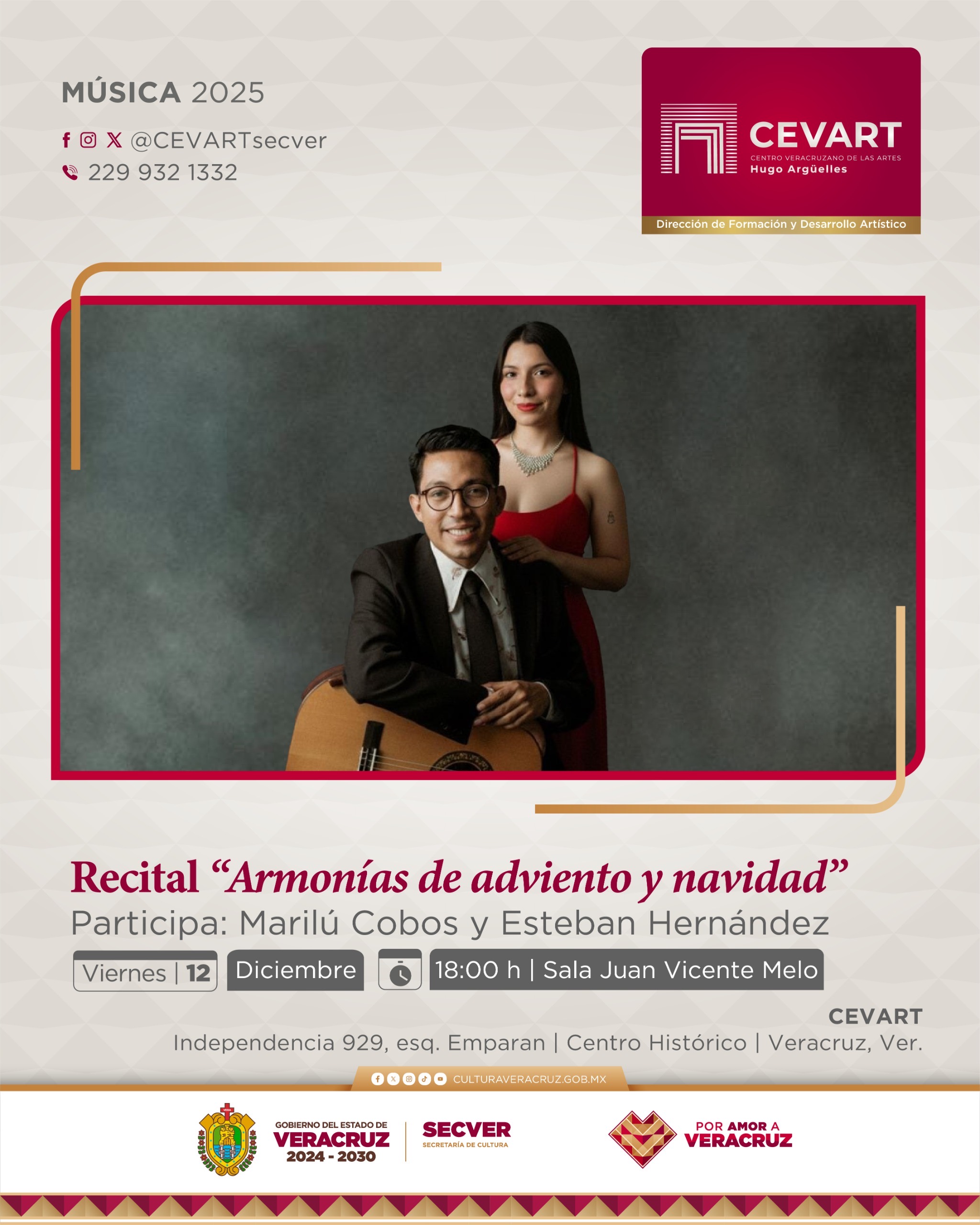 Invita SECVER a recital navideño en el CEVART