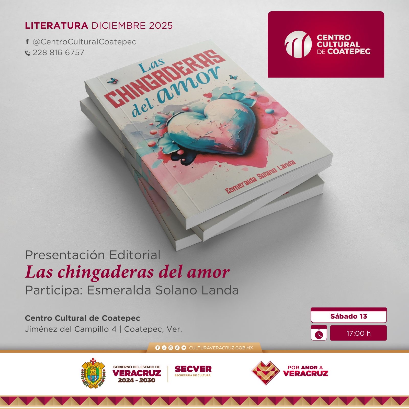 Invita la SECVER a reflexionar sobre el amor con la presentación editorial en Coatepec