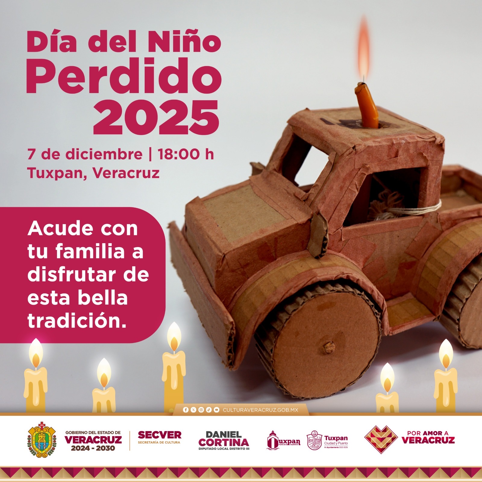 Participa en las actividades por el Día del Niño Perdido en Tuxpan
