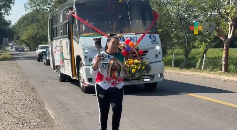 Antorchistas guadalupanos visitan iglesias de la región centro norte de Veracruz