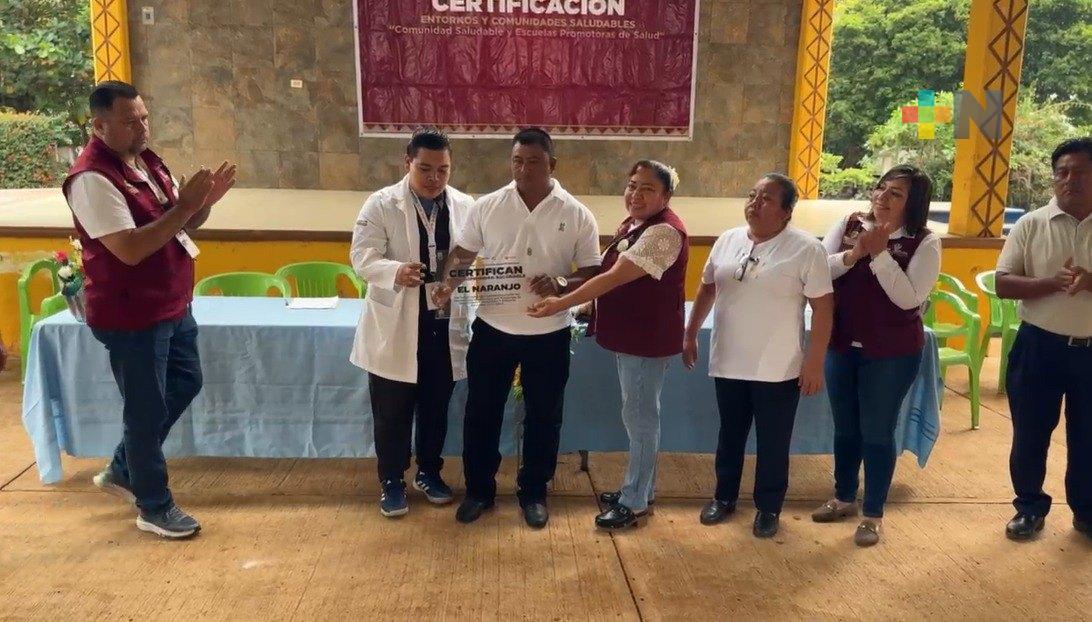 Certifican localidad El Naranjo como comunidad saludable