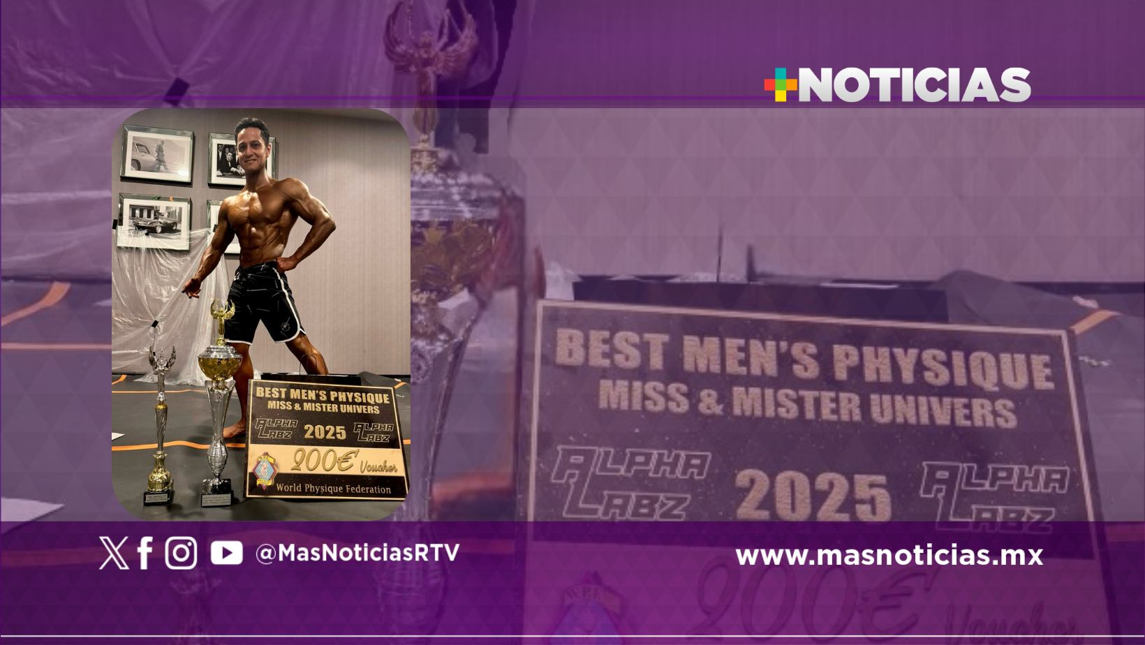 Culturista de Coatzacoalcos se prepara para  revalidar campeonato