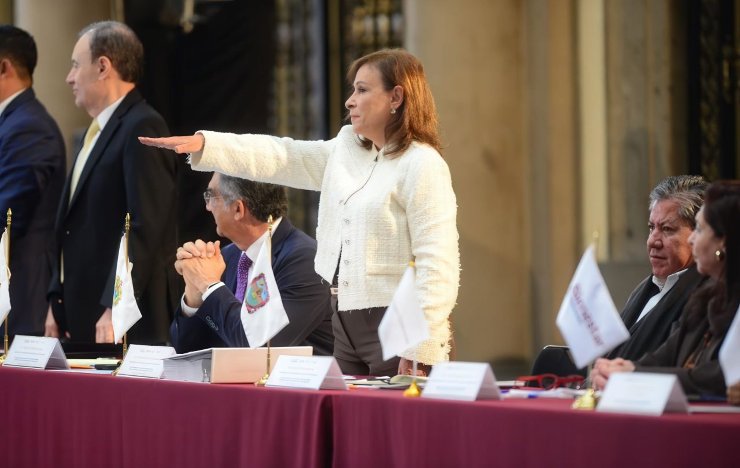 Gobernadora Rocío Nahle rinde protesta en el Consejo de Protección Civil