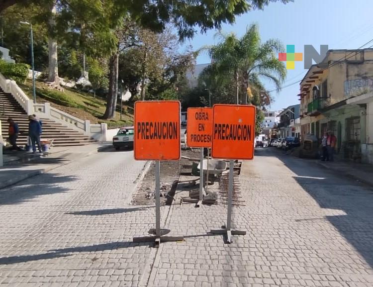 Obras en calle Allende de Xalapa tienen  significativo avance