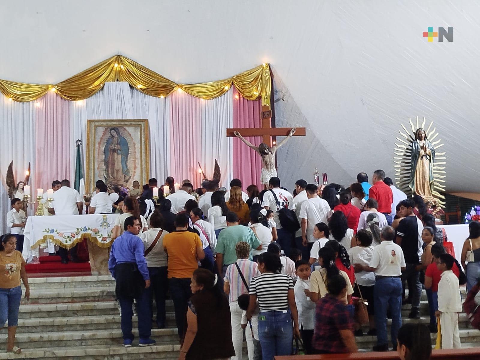 Iglesias católicas realizan Docenario a la Virgen de Guadalupe