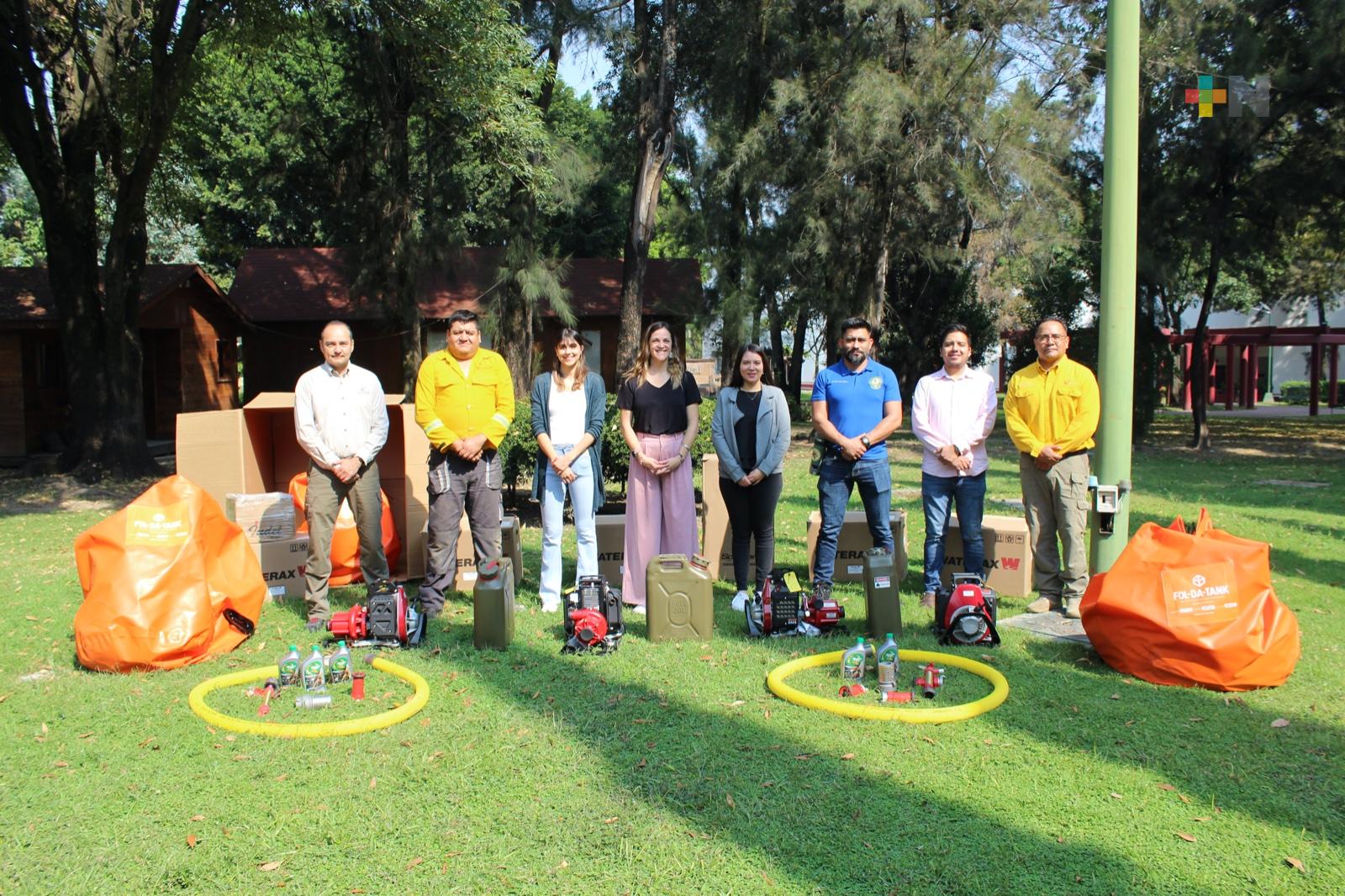 Conafor recibe donación de equipo especializado para combatir incendios forestales