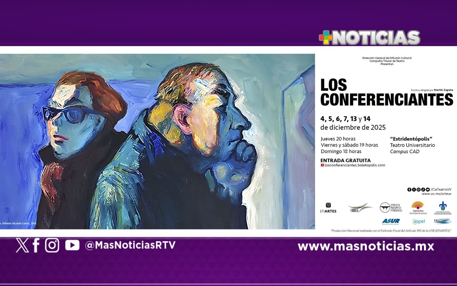 Invitan a la primera temporada de “Los Conferenciantes” de Martín Zapata