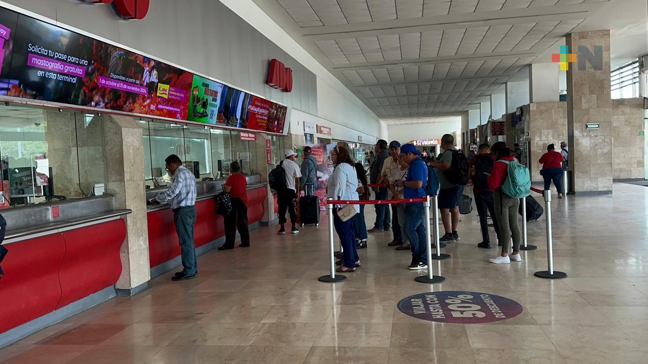 Central camionera de primera de Coatzacoalcos garantiza seguridad en viajes