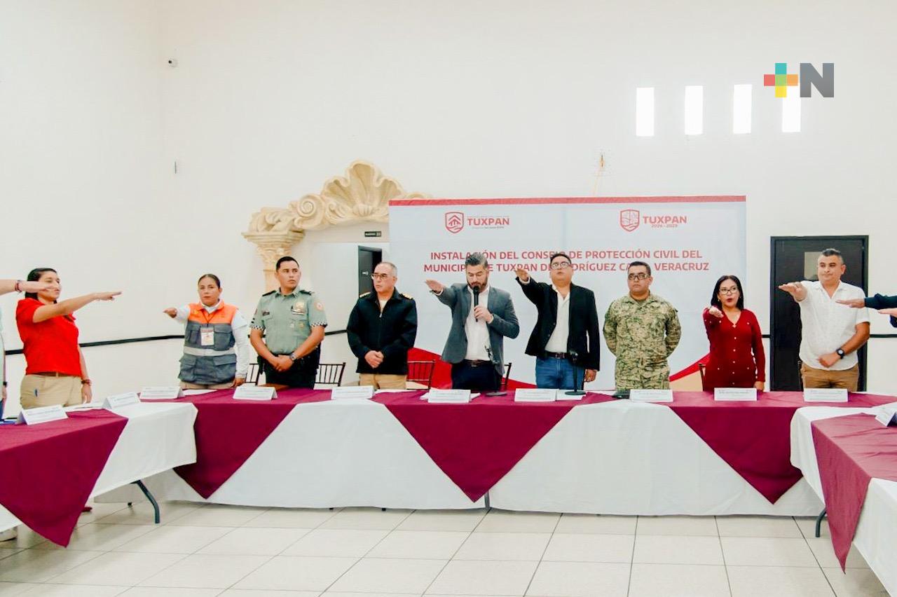 Instalan Consejo de Protección Civil en Tuxpan