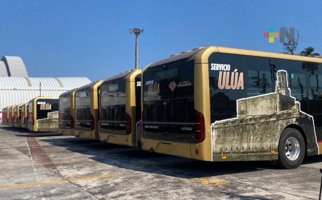 Llegaron 100 unidades de transporte Ulúa a Veracruz puerto