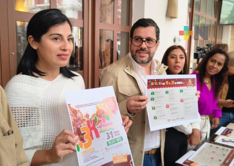 Celebrarán carrera deportiva“3K-arnaval” en Veracruz puerto