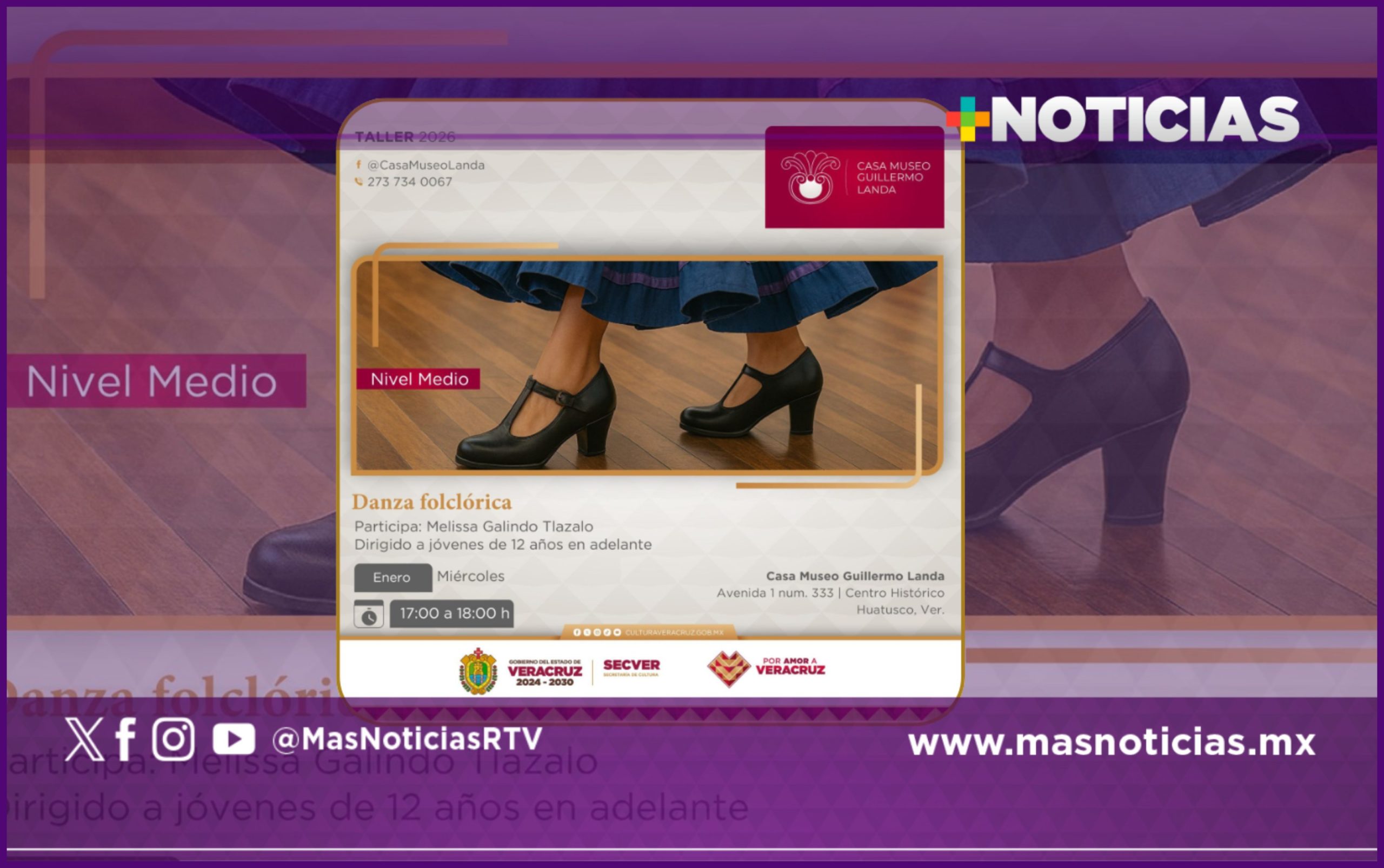 Invita Secver a talleres en la Casa Museo Guillermo Landa, en Huatusco