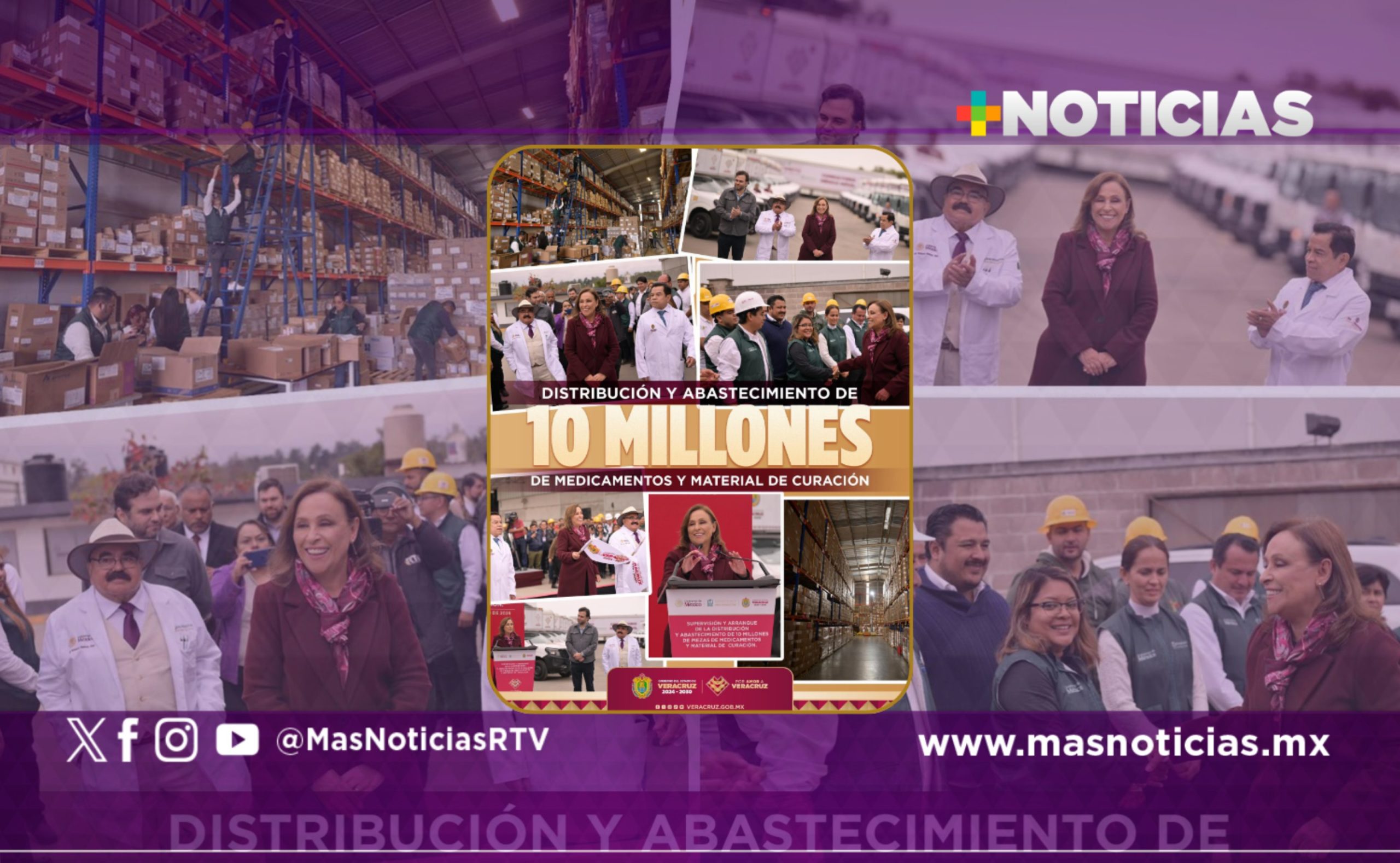 Arranca en Veracruz distribución de 10 millones de piezas de medicamentos e insumos médicos