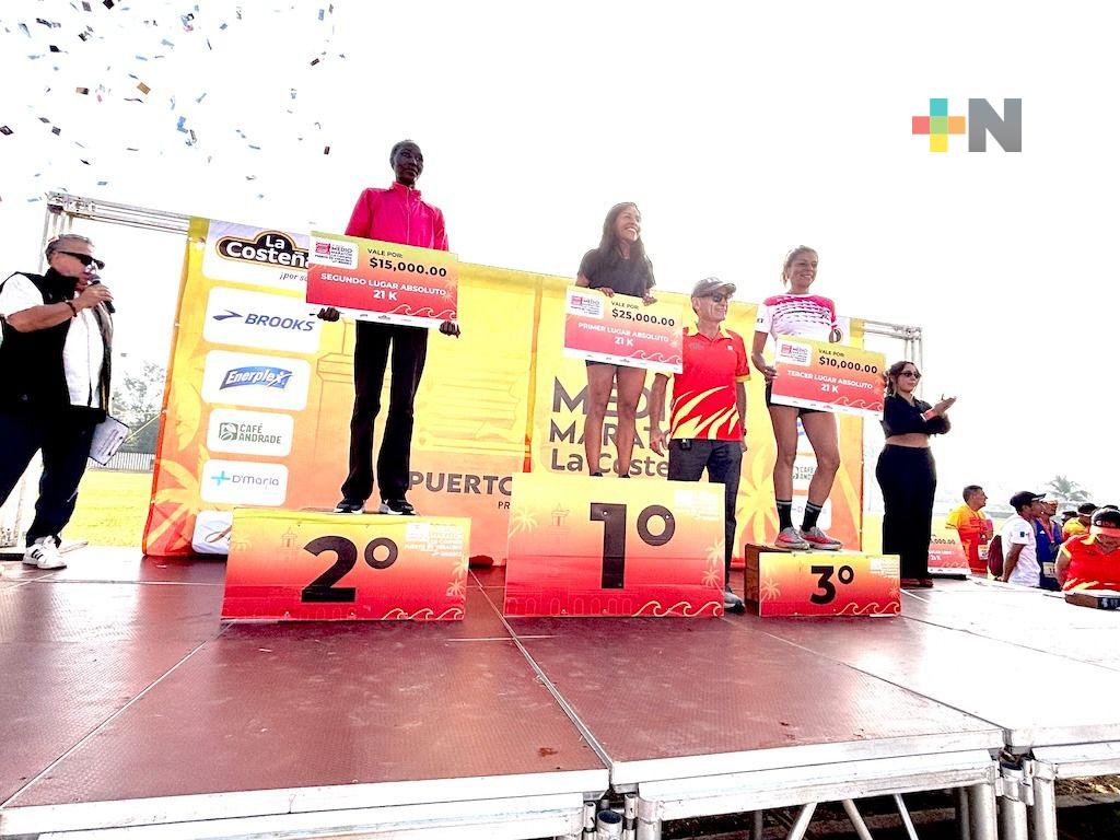 Elisa Hernández y Hesiquio Romero ganaron el Medio Maratón Veracruz 2026