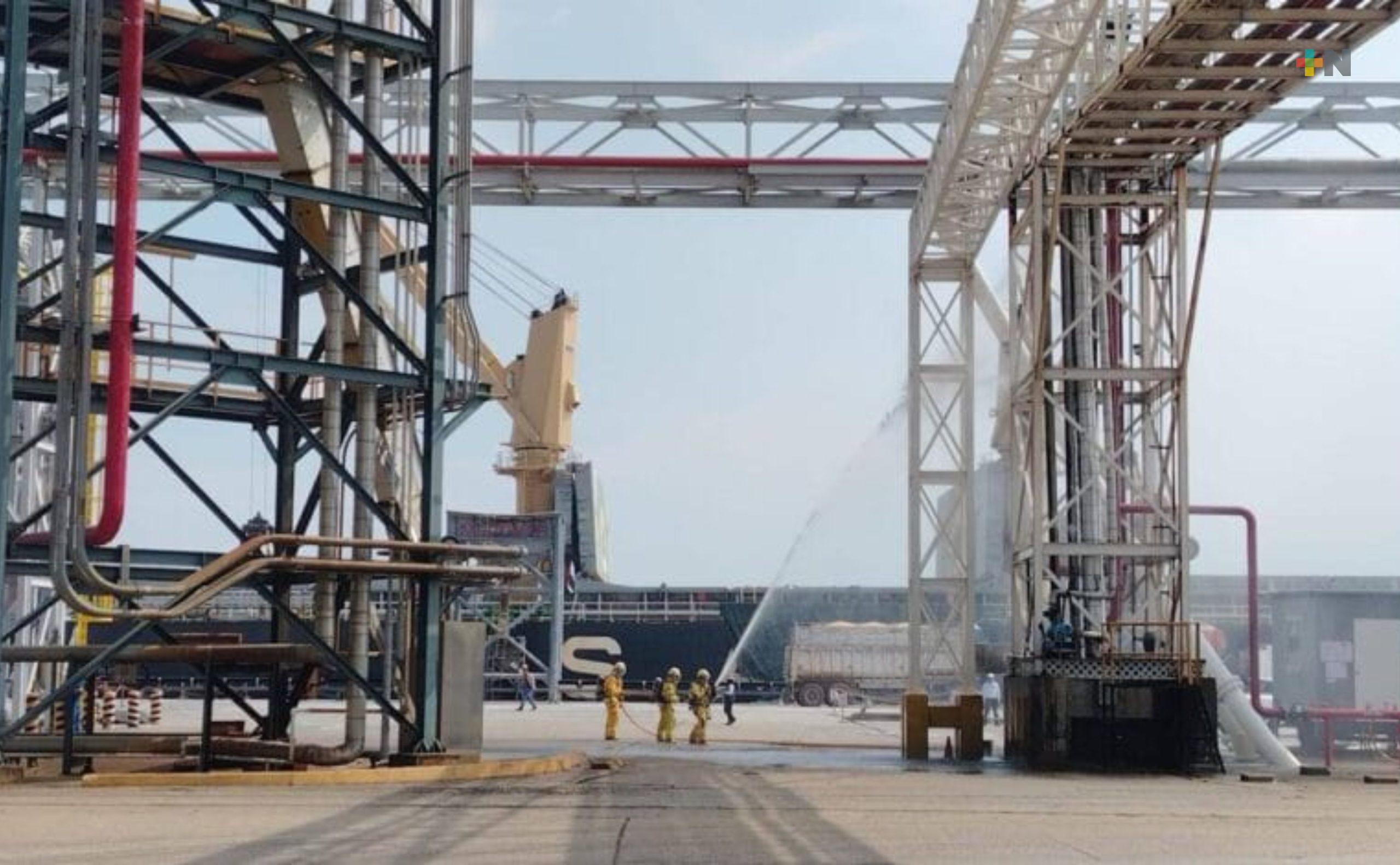 Simulacro de protección en Puerto de Coatzacoalcos