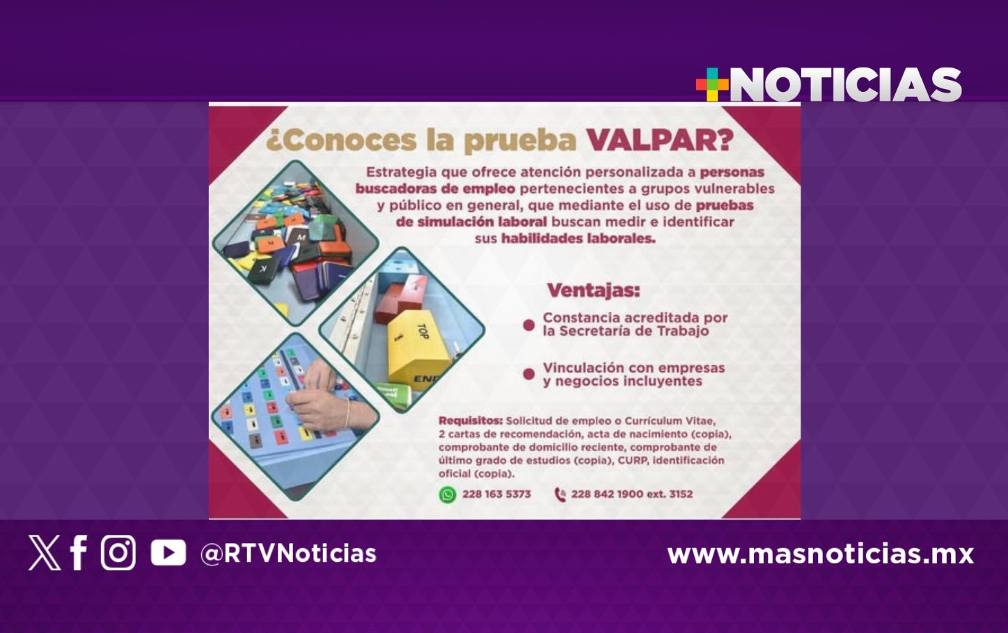 Secretaría de Trabajo de Veracruz lleva a cabo programa de inclusión laboral