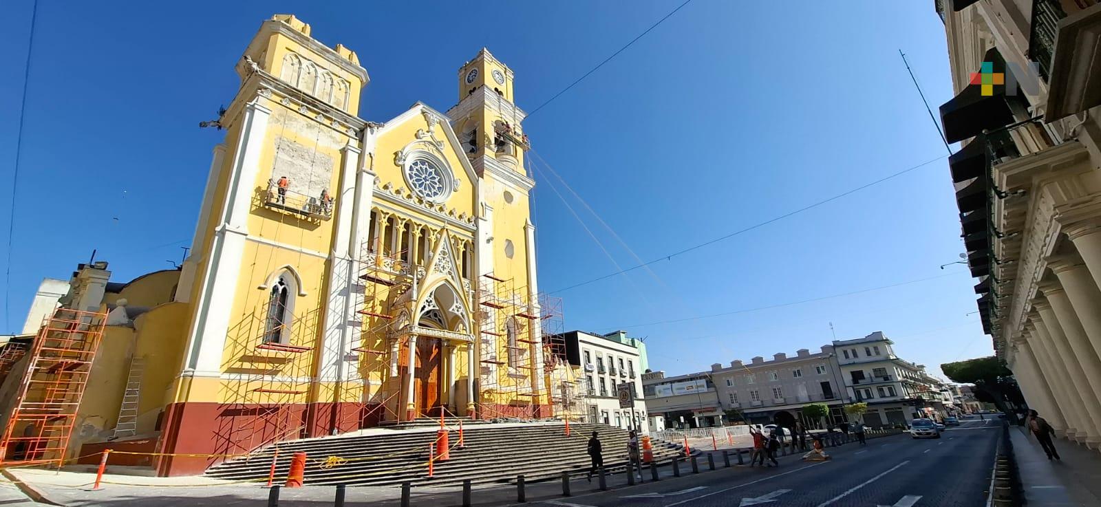 Avanza restauración de la Catedral Metropolitana de Xalapa