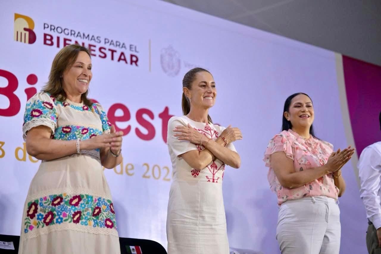 Tenemos una Presidenta de lujo, reitera Rocío Nahle al entregar tarjetas del Bienestar