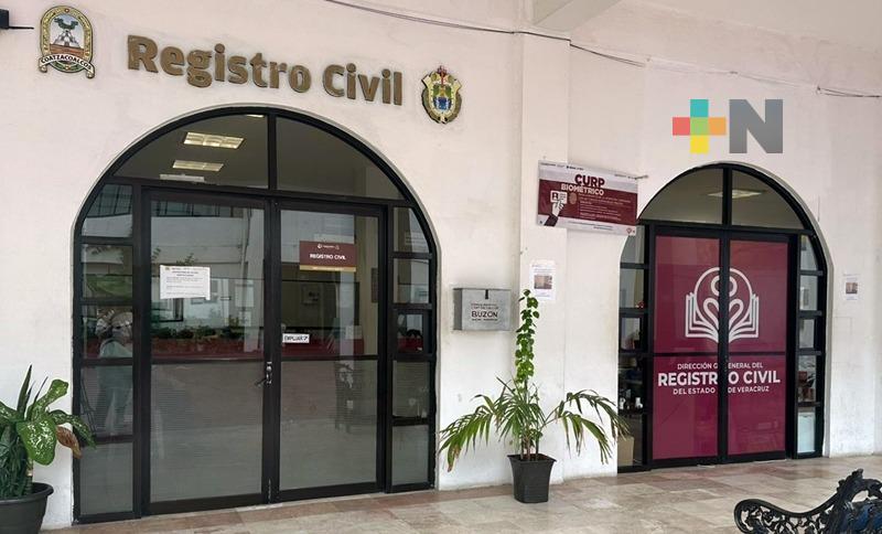 Registro Civil de Coatzacoalcos otorga 15 fichas diarias para registro de nacimientos