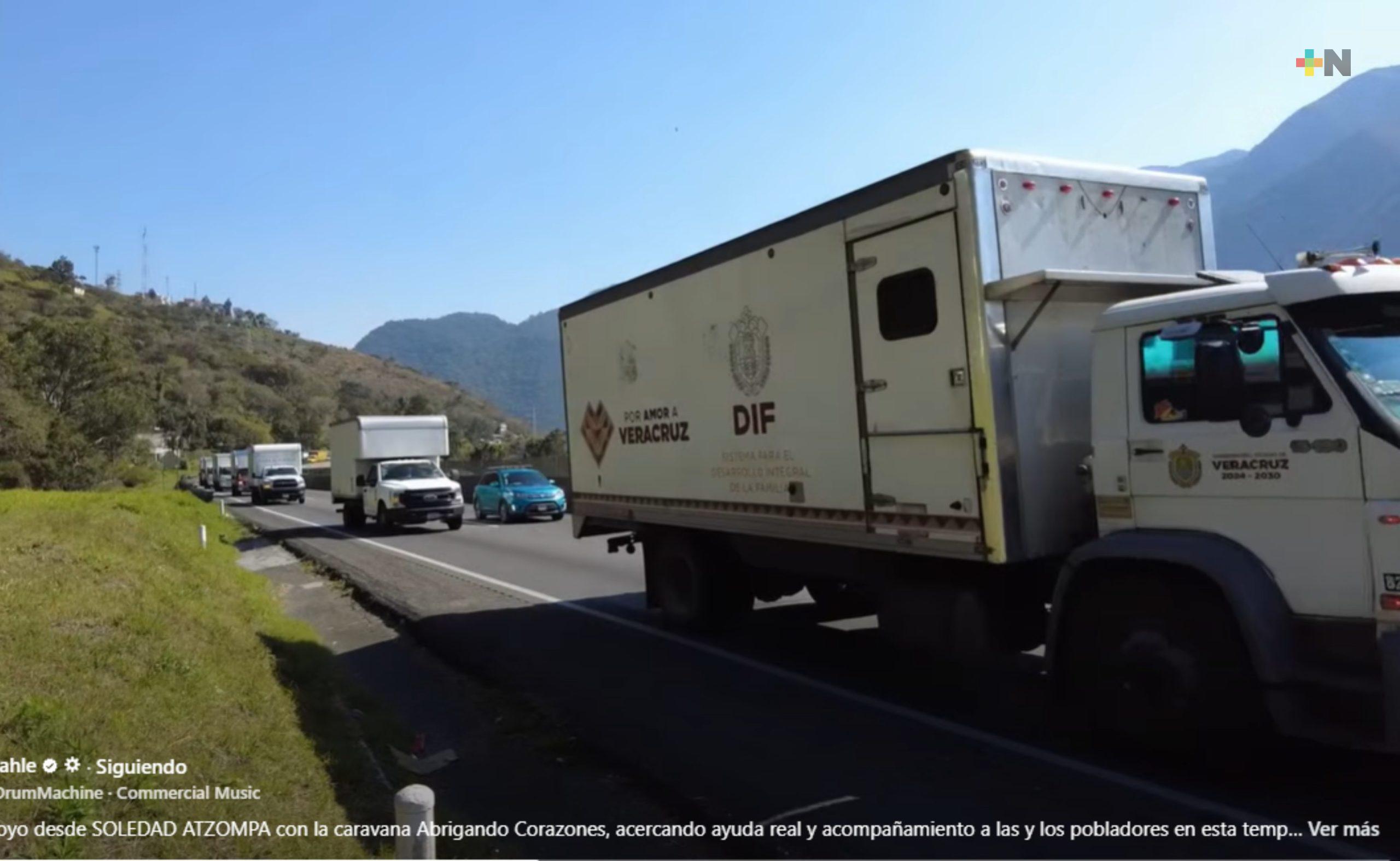 Soledad Atzompa recibe caravana Abrigando Corazones