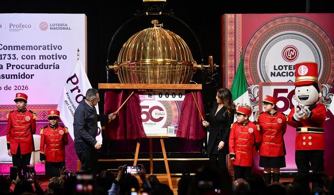 Profeco conmemora 50 años con billete de Lotería Nacional