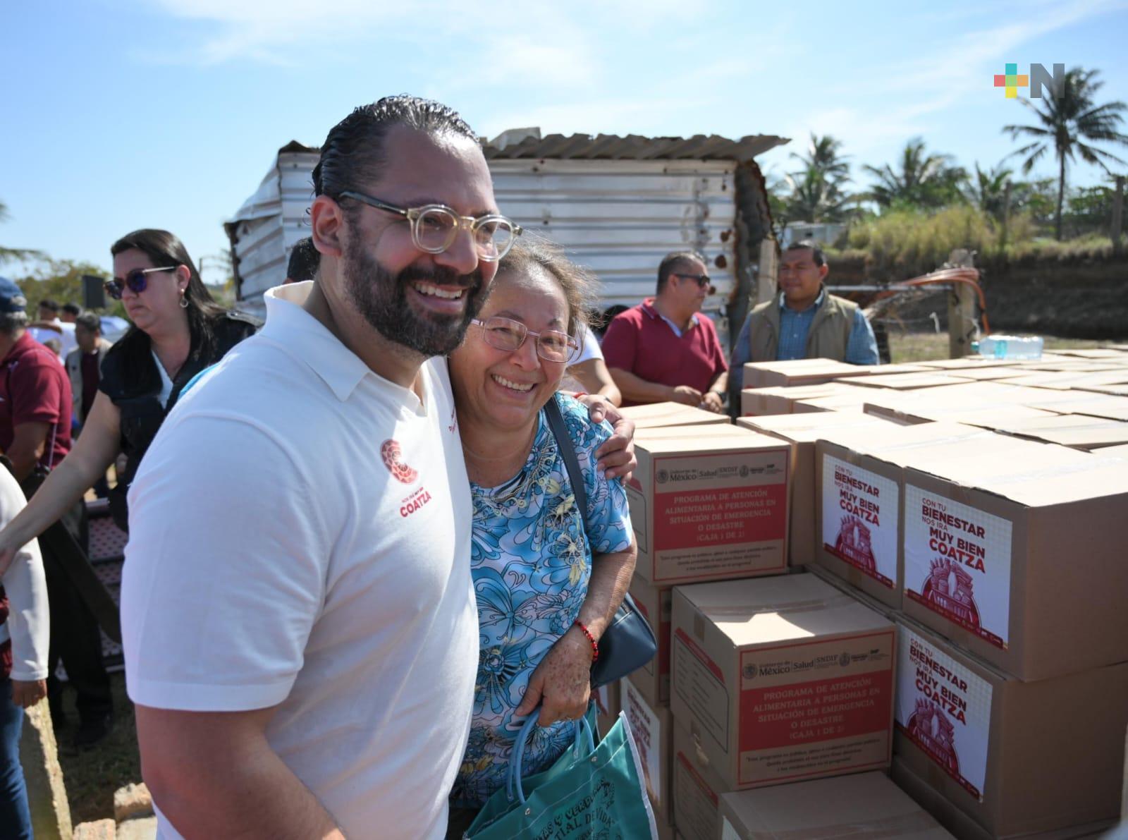 Inician en Coatzacoalcos entrega de despensas en zonas vulnerables
