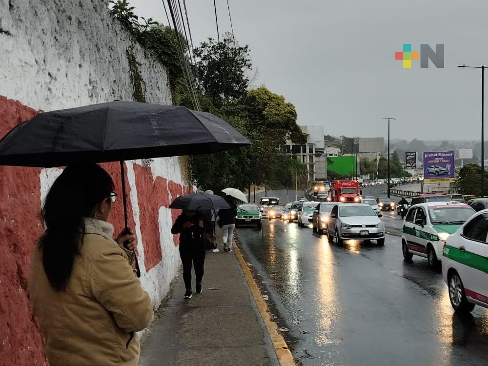 Baja temperatura con nieblas y lloviznas en el estado de Veracruz por frente frío