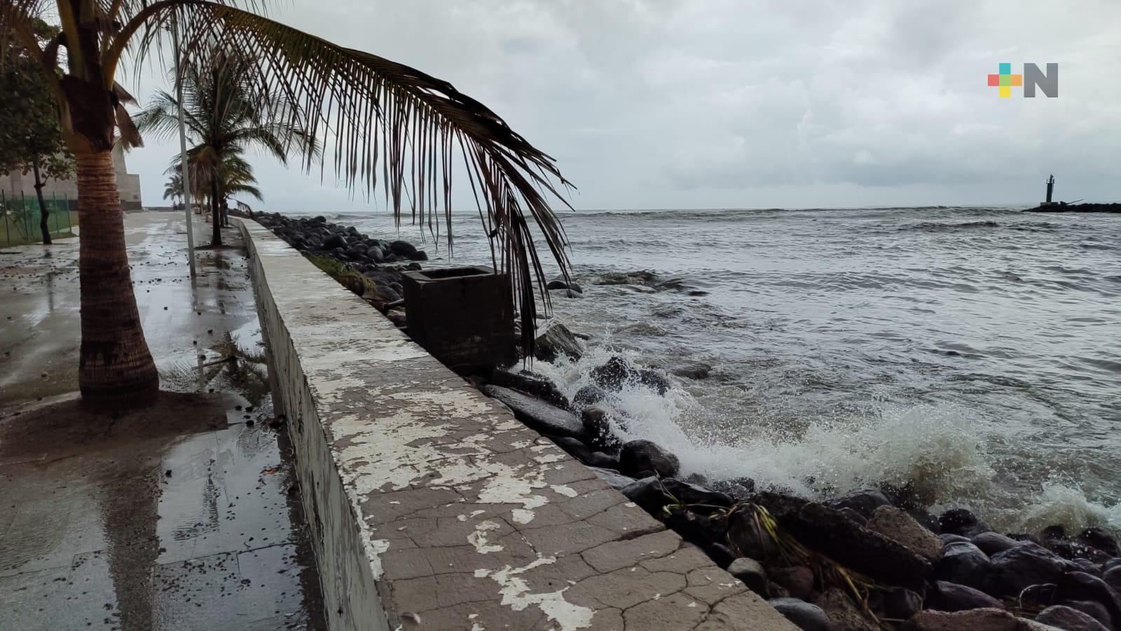 Evento de norte deja afectaciones en Veracruz puerto