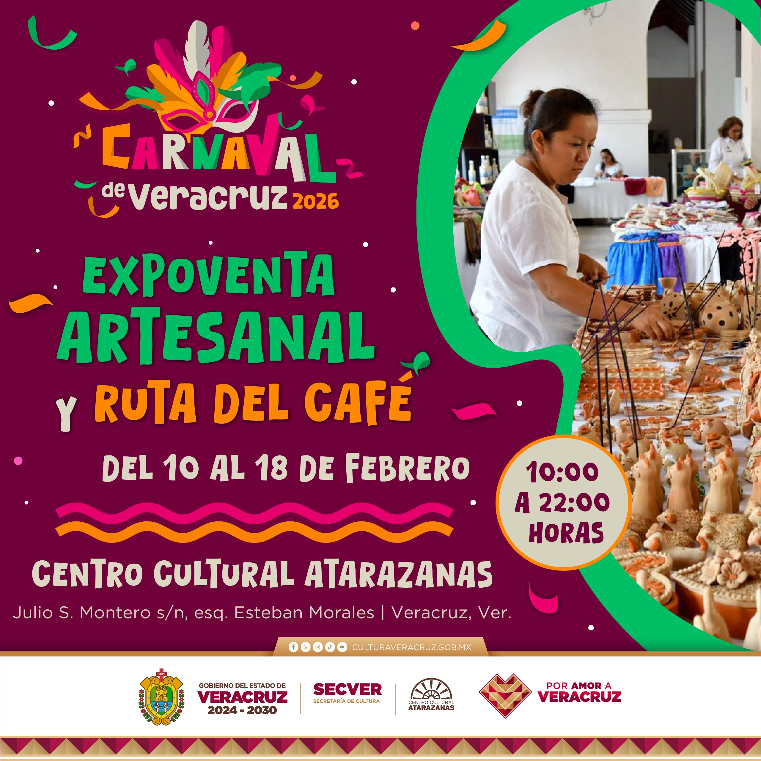 Expoventa Artesanal y Ruta del Café con motivo del Carnaval, en Atarazanas