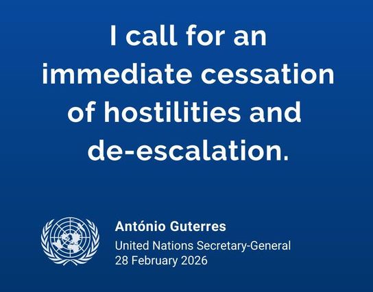 ONU condena ataques de EUA e Israel y represalia iraní