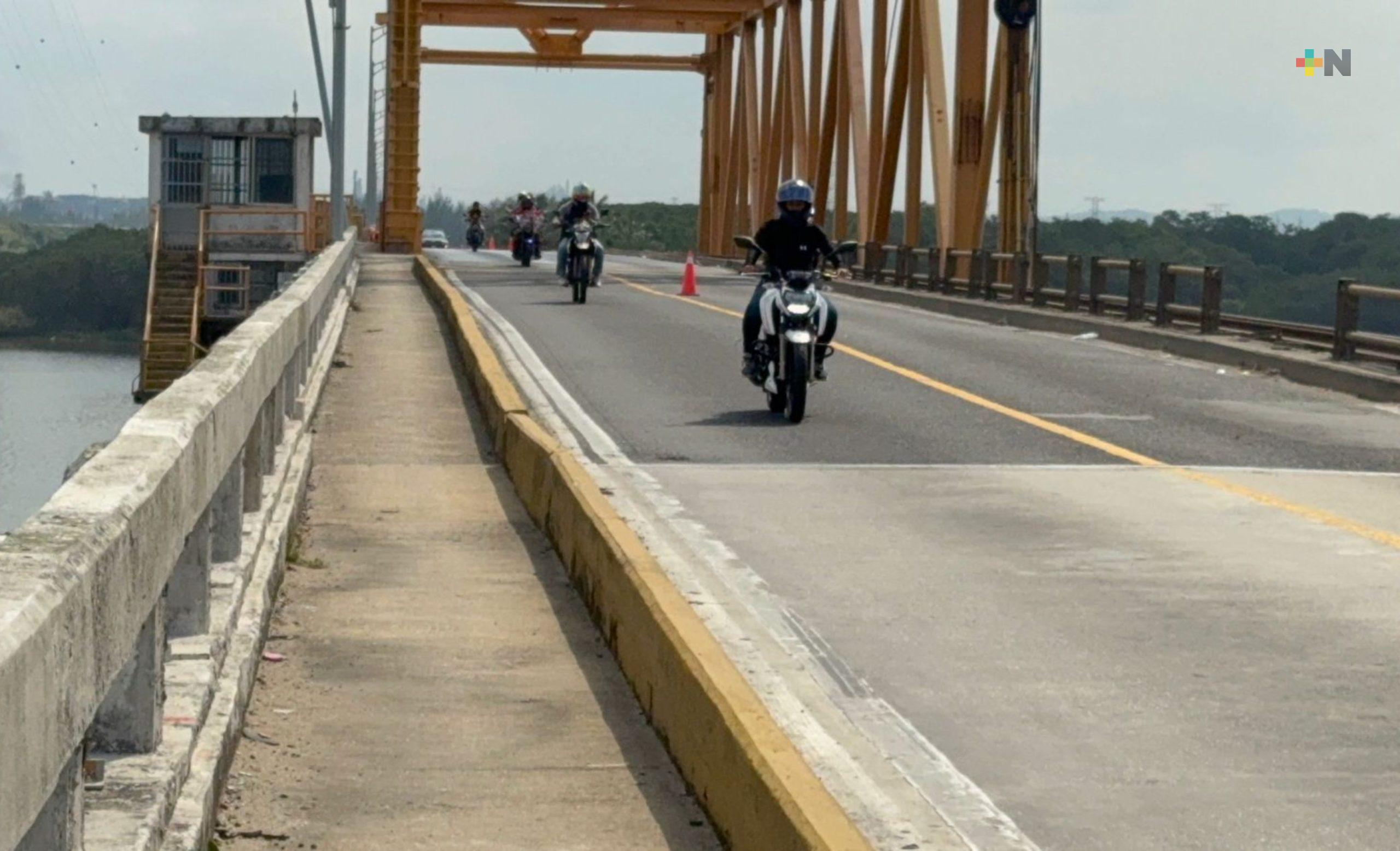 Cierre temporal e intermitente en puente Coatzacoalcos I