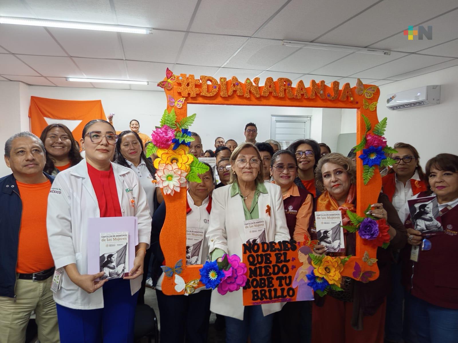 Jurisdicción Sanitaria 11 promueve derechos de las mujeres en el Día Naranja