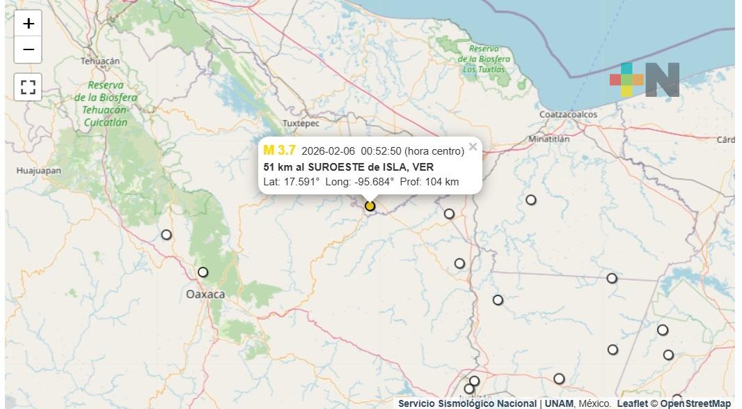 En menos de 48 horas, se registraron cuatro sismos en municipios de zona sur de Veracruz