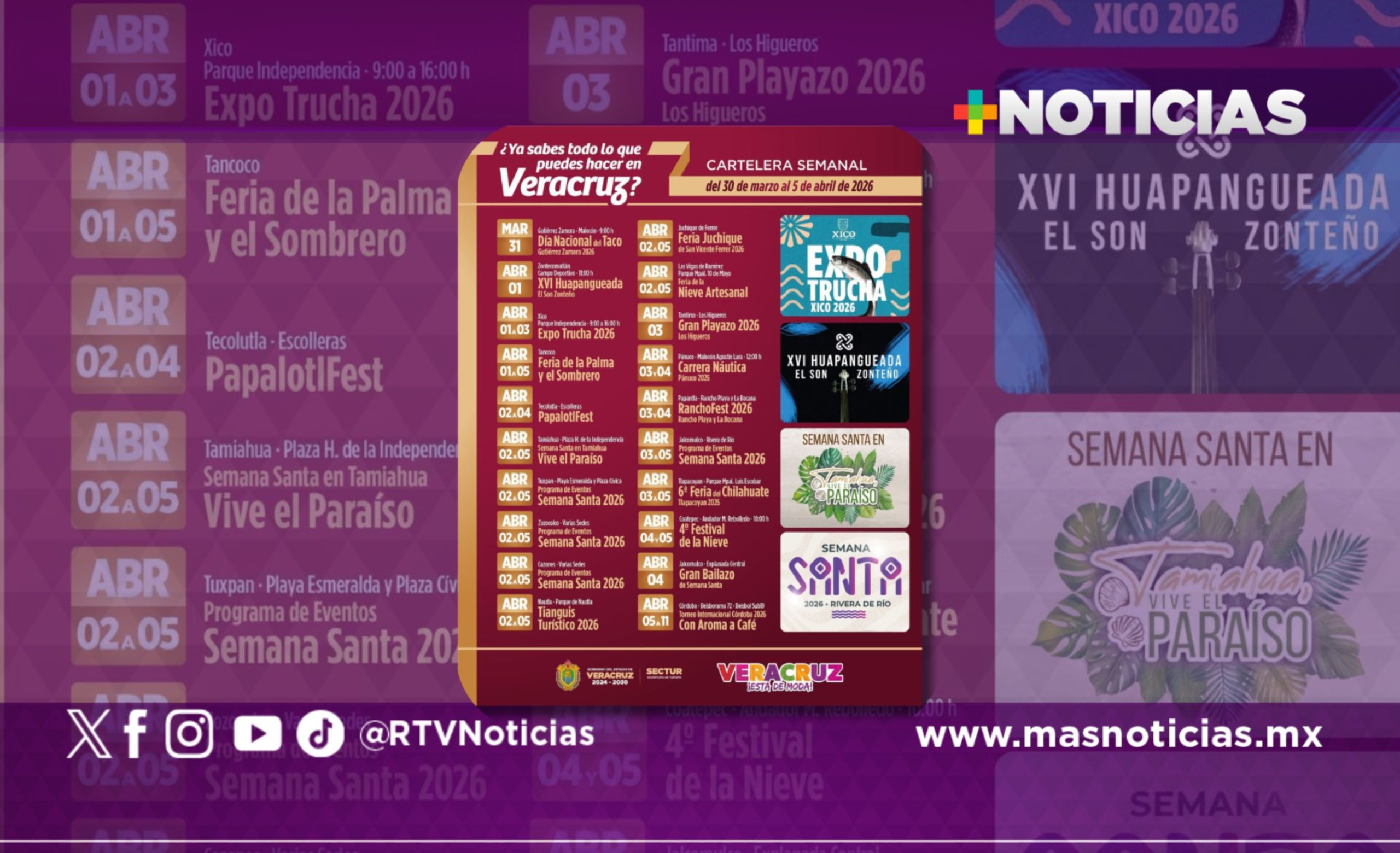 Inicia Semana Santa con actividades turísticas en municipios de Veracruz