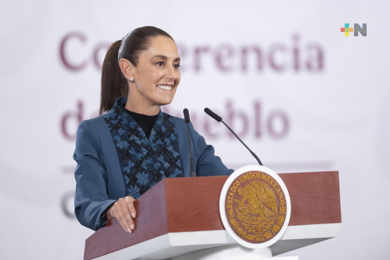Claudia Sheinbaum desea suerte a la selección nacional en partido frente a Portugal