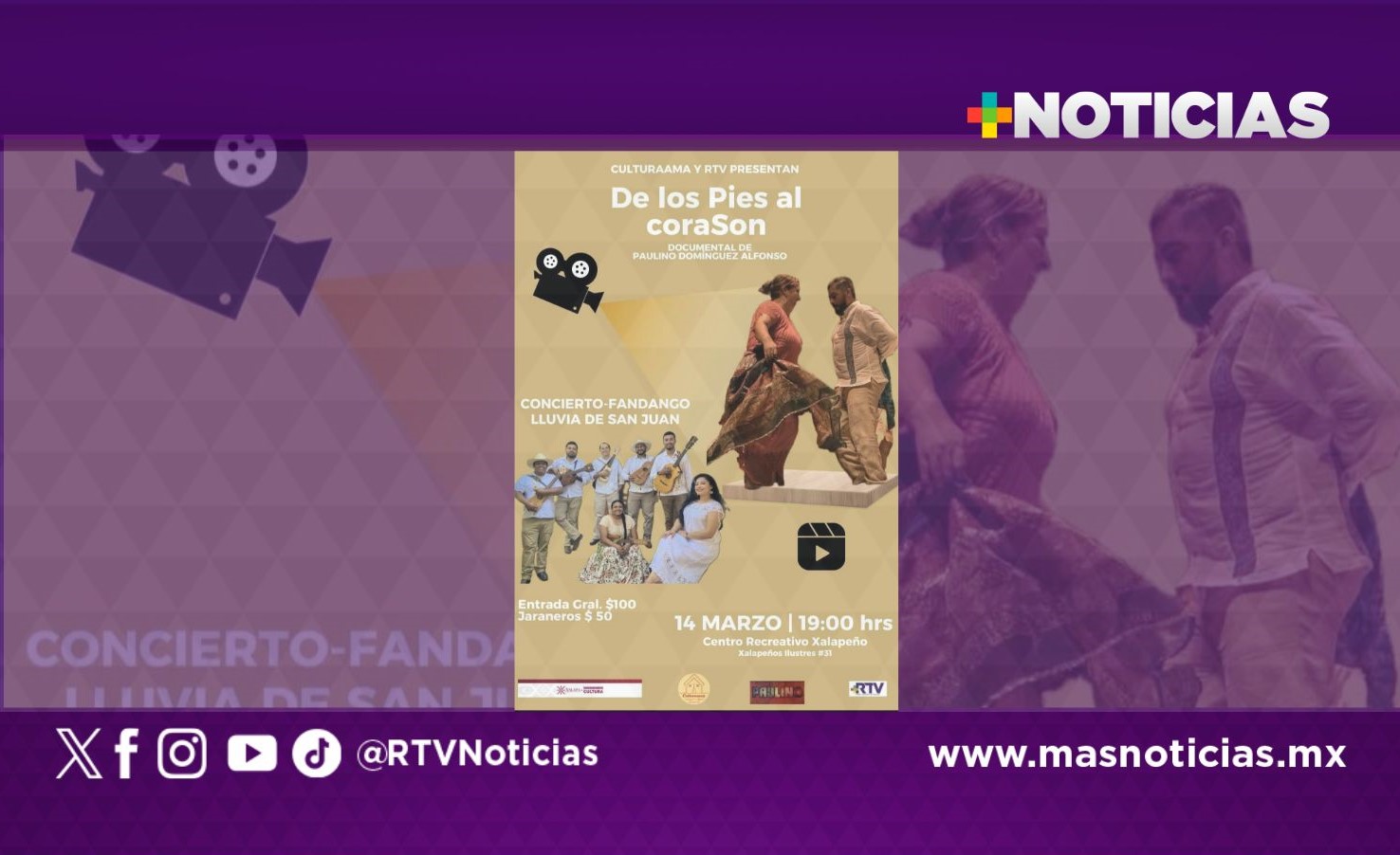 Proyectarán el documental “De los Pies al CoraSon” en Centro Recreativo Xalapeño