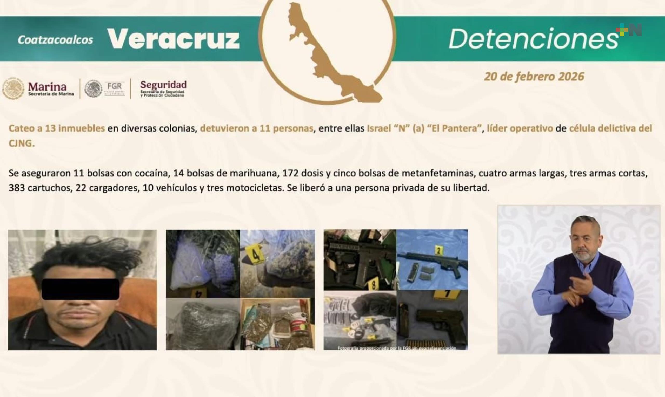 Confirma secretario Omar García Harfuch detención de Israel «N» alias El Pantera