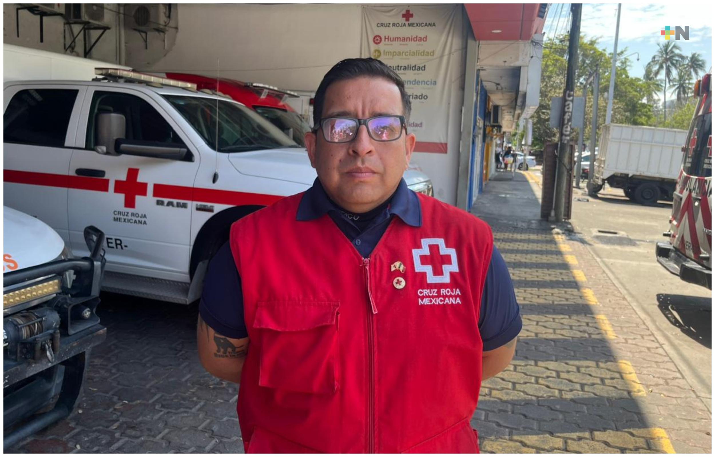 Cruz Roja Mexicana Veracruz mantiene activos protocolos de atención y vigilancia