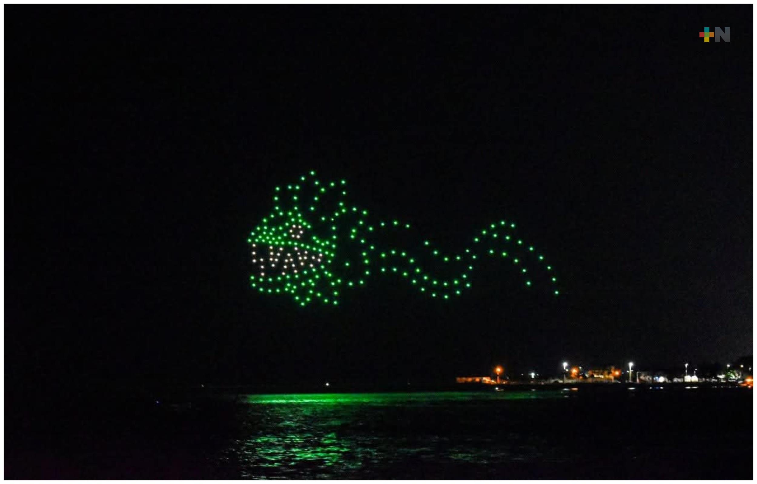 Espectáculo de drones, principal atractivo de Expo Feria Coatza 2026