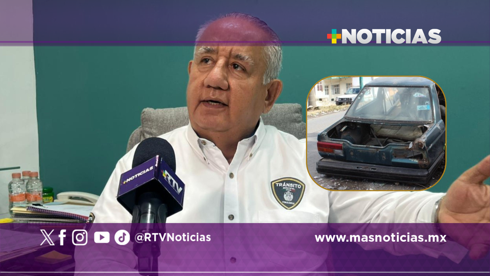 Retiran autos maceta de calles de Veracruz