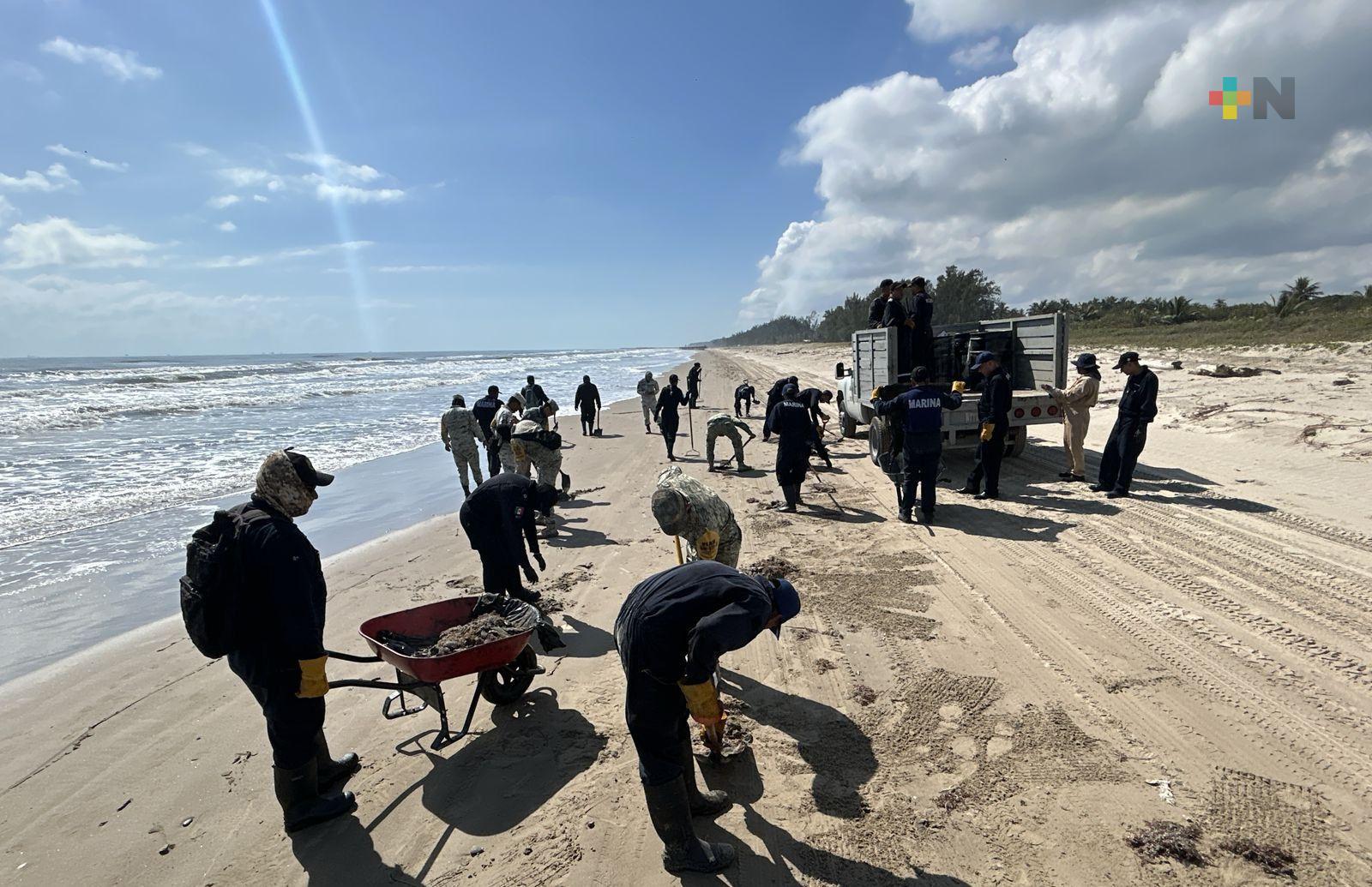 Grupo Interinstitucional despliega más de 2 mil 400 elementos coordinados para atender la presencia de hidrocarburos en costas de Veracruz y Tabasco