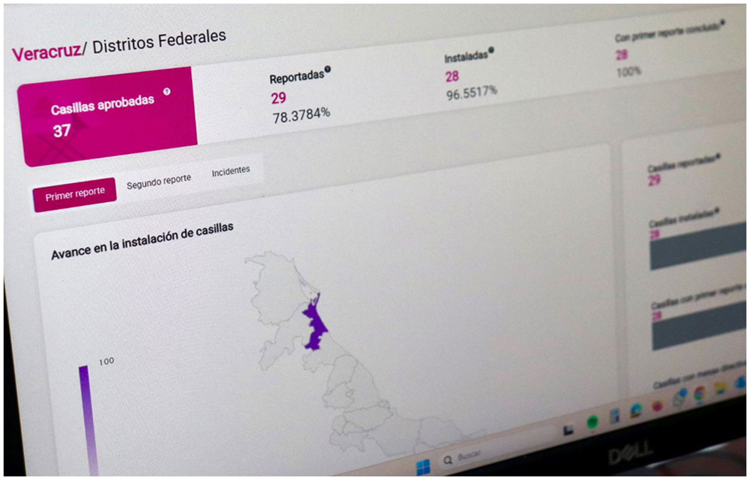 INE Veracruz realiza primer simulacro del SIJE para elección extraordinaria en Tamiahua